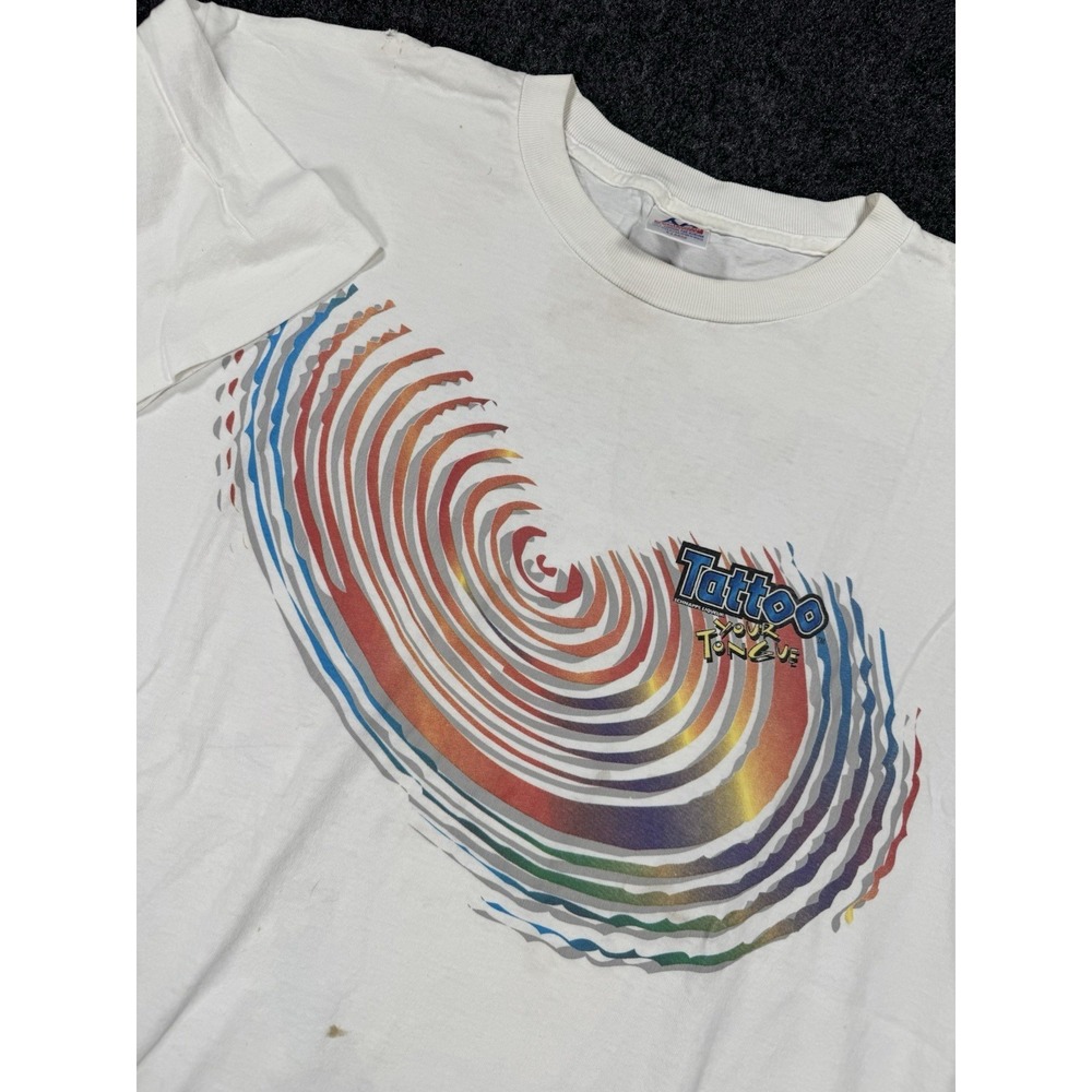 VTG Tattoo Your Tongue Schnapps Liquor T Shirt XL USA Single Stitch 90s